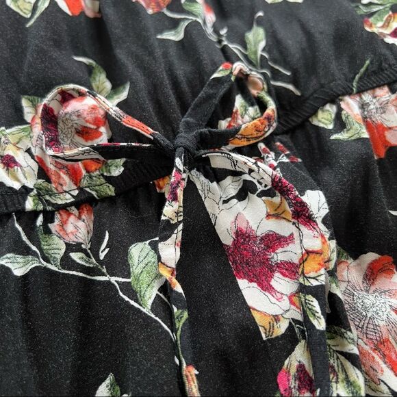 Xhilaration Off The Shoulder Ankle Boho Wide Leg Floral Pantsuit Romper Size S - Picture 7 of 14